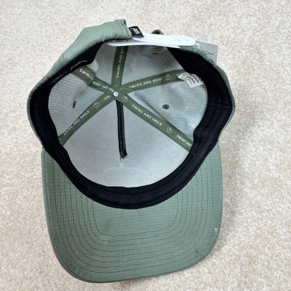 Palm Golf Swing and Smile Palm Tree Logo Baseball Cap Green Adjustable Snapback - Picture 5 of 5